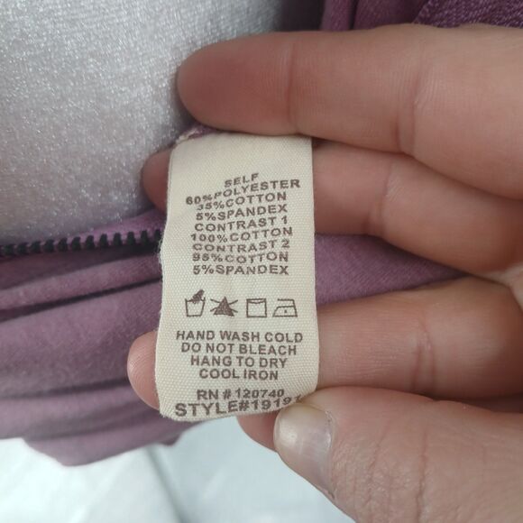 Mystree Zip Up Hoodie Hooded Sweater Jacket Womens L Mauve Mesh Panel Streetwear - Picture 8 of 8